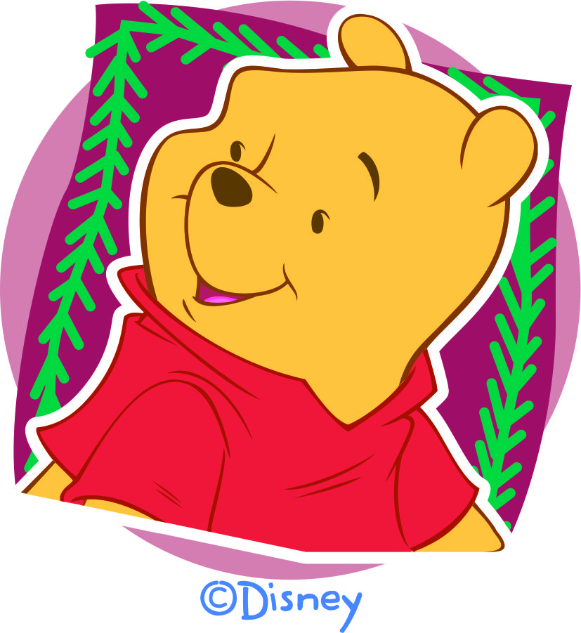 Disney Pooh Logo 15 iron on paper